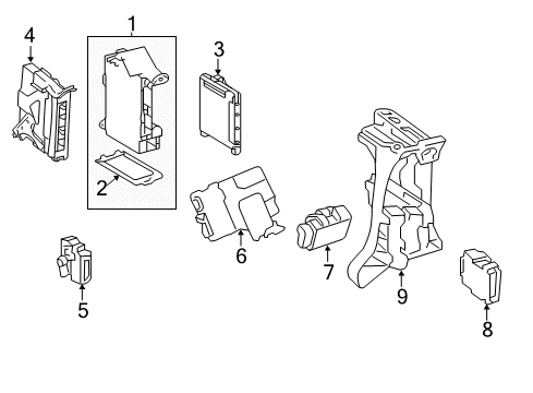 2013 Toyota Avalon Fuse & Relay Box, Computer Integration Diagram for 82877-06010