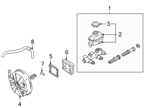 2003 Hyundai Accent Hydraulic System Booster Assembly-Brake Diagram for 59110-25030