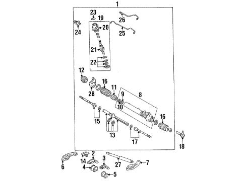 1989 Toyota Cressida P/S Pump & Hoses, Steering Gear & Linkage, Speed Sensitive Steering Nut Sub-Assy, Bearing Guide Diagram for 44015-22020