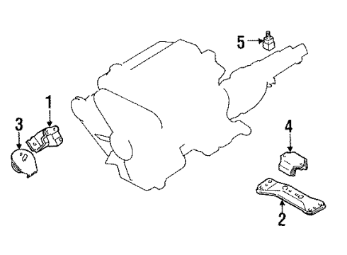 1992 Infiniti M30 Engine Mounting Member Assy-Engine Mount, Rear Diagram for 11330-F6300