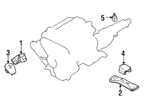 1992 Infiniti M30 Engine Mounting Bracket-Engine Mounting, R Diagram for 11232-F6300