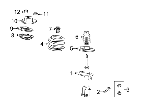 2015 Dodge Journey Struts & Components - Front STRUT-Suspension Diagram for 68039642AG