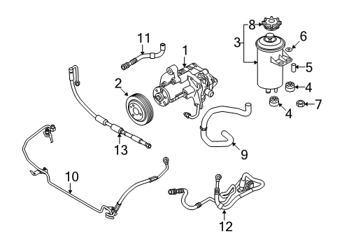 2007 BMW X5 P/S Pump & Hoses, Steering Gear & Linkage Return Pipe Diagram for 32416783856