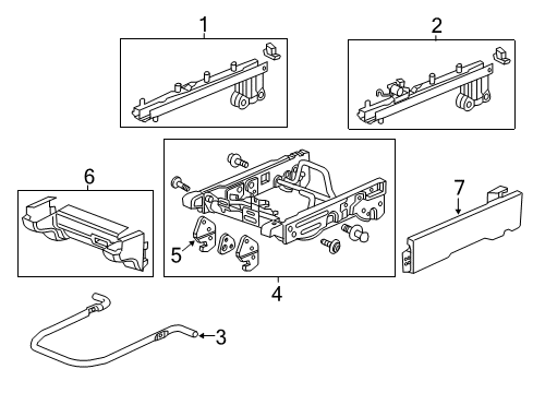 2013 Honda Odyssey Tracks & Components Cover, FR. Center Seat Riser *NH686L* (LIGHT WARM GRAY) Diagram for 81917-TK8-A21ZA