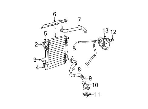 2011 Jeep Wrangler Radiator & Components Seal-Radiator Diagram for 55056553AA