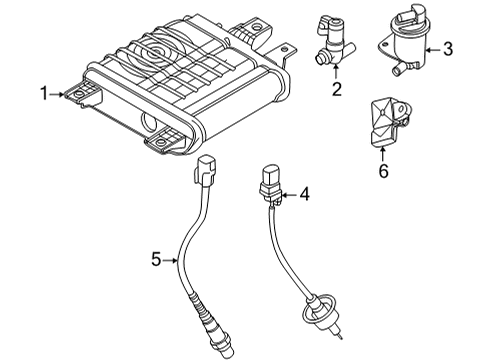 2022 Hyundai Tucson Emission Components VALVE-CANISTER CLOSE Diagram for 31453-N9000
