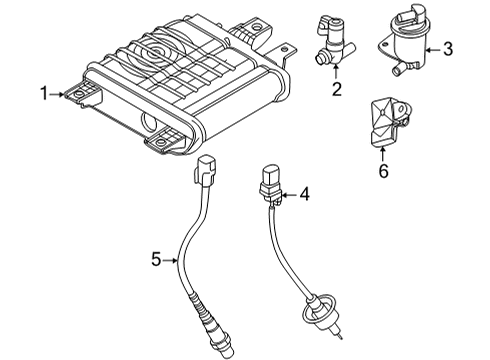 2022 Hyundai Tucson Emission Components CANISTER ASSY Diagram for 31420-N9500