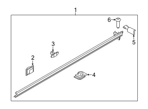 2022 Kia Telluride Exterior Trim - Pillars Pad U Diagram for 87752S9000