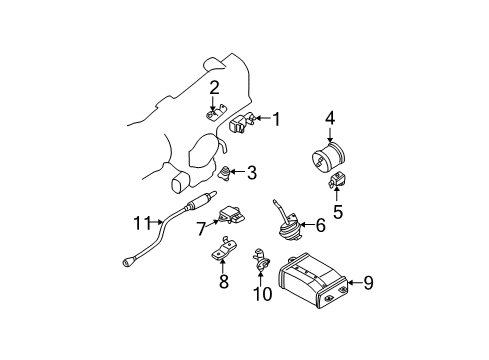 2002 Nissan Altima Powertrain Control CANISTER Assembly-EVAPORATION Diagram for 14950-8J000