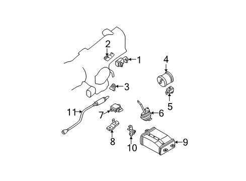 2002 Nissan Altima Powertrain Control Sensor-Boost Diagram for 22365-6S600