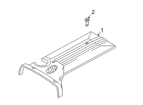 2004 Hyundai Santa Fe Engine Appearance Cover Bolt-Flange Diagram for 1140306163