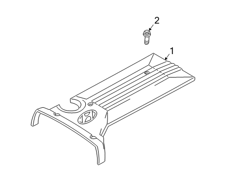 2004 Hyundai Santa Fe Engine Appearance Cover Bolt Diagram for 11403-06163
