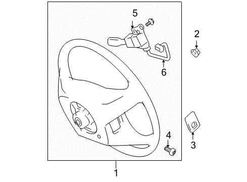 2005 Toyota Sienna Steering Column, Steering Wheel & Trim Cruise Switch Diagram for 84630-08021