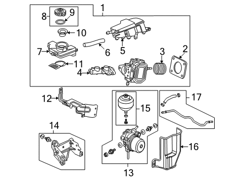 2006 Honda Civic Hydraulic System Master Cylinder Assembly Diagram for 46100-SNA-A01