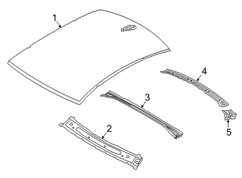 2020 BMW 228i xDrive Gran Coupe Roof & Components ROOF COVER Diagram for 41009466185