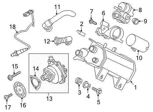 2011 BMW X3 Emission Components Dust Filter Diagram for 16117225187