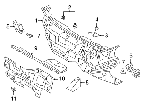 2022 Ford Bronco Sport Heat & Sound Insulators Insulator Clip Diagram for -W715997-S300