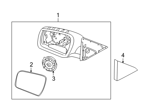 2012 Kia Soul Outside Mirrors Outside Rear Mirror & Holder, Right Diagram for 876212K000