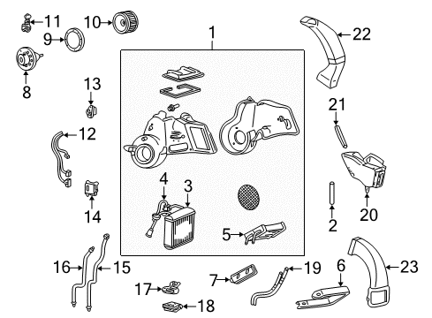 2007 Ford Freestar HVAC Case Air Chamber Assembly Diagram for 6F2Z-18471-SA