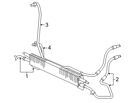 2005 Ford Freestar Trans Oil Cooler Transmission Cooler Diagram for 5F2Z-3F749-B