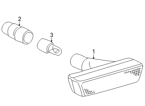 1995 BMW 740i Side Repeater Lamps Additional Turn Indicator Lamp, Left Diagram for 63138360215