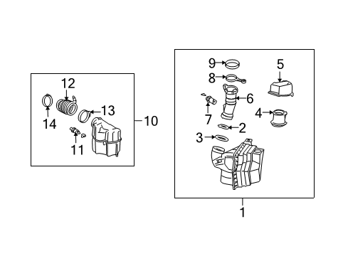 2004 Ford Focus Filters Indicator Diagram for 3S4Z-9N622-AA