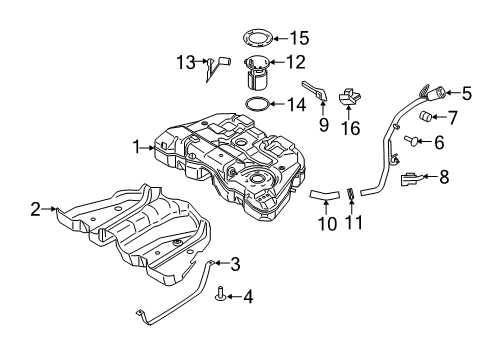 2017 Lincoln MKZ Senders Heat Shield Diagram for HG9Z-9B007-A