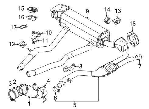 2022 BMW Z4 Exhaust Components HOLDER CATALYTIC CONVERTER N Diagram for 18328664540