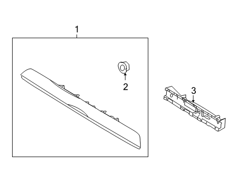 2010 Ford Fusion High Mount Lamps High Mount Lamp Diagram for AE5Z-13A613-A