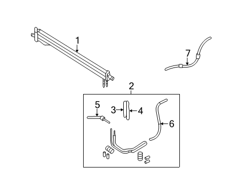 2008 Kia Sedona Trans Oil Cooler Cooler Assembly-Oil Diagram for 254604D900