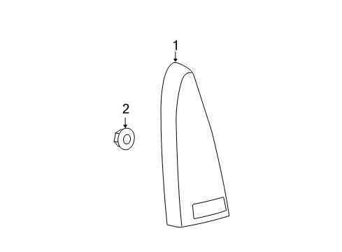 2007 Cadillac DTS Tail Lamps Tail Lamp Assembly Diagram for 15858151