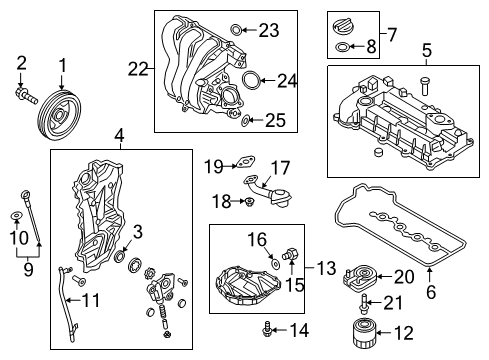  Engine Air Filter Diagram for 28113-G2100