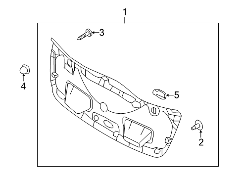 2012 Hyundai Accent Interior Trim - Lift Gate Cover-TAILGATE Trim Panel BLANKING Diagram for 81753-1R200-RY