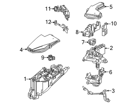 2022 Toyota Mirai Fuse & Relay Relay Box Diagram for 82666-62130