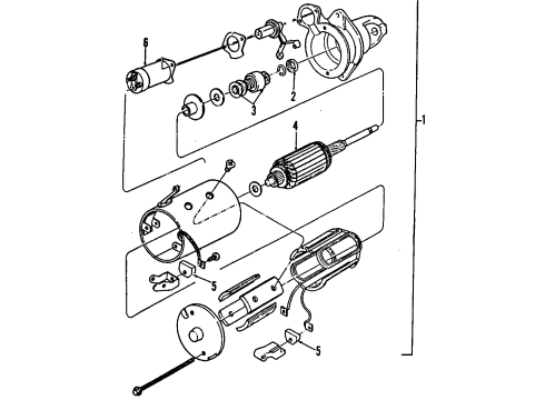 1993 Ford F-350 Starter Starter Diagram for E8TZ-11002-AARM