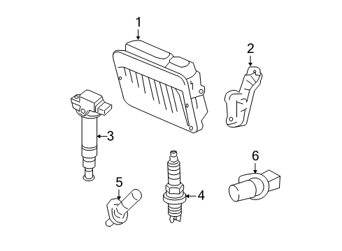 2014 Toyota Yaris Powertrain Control ECM Diagram for 89661-52R41