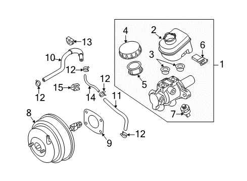 2013 Infiniti FX50 Hydraulic System Hose-Booster Diagram for 47474-1CD0B