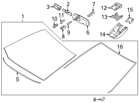 2018 Toyota Avalon Wiper & Washer Components Wiper Motor Diagram for 85110-06190