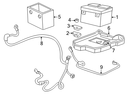 1999 GMC Jimmy Battery Cable, Battery Positive Diagram for 12157036