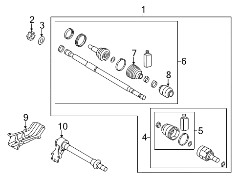 2017 Kia Forte5 Drive Axles - Front Shaft Assembly-Drive, LH Diagram for 49500A7650