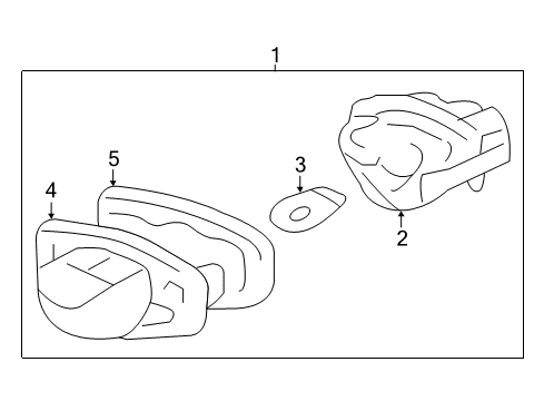 2015 Honda Fit Bulbs Housing Diagram for 34102-SWA-A01