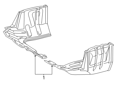 1996 Toyota RAV4 Splash Shields Splash Shield Diagram for 51442-42011