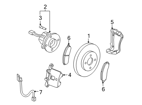 2010 Chevrolet Cobalt Brake Components Caliper Asm-Front Brake Diagram for 25900763