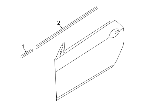 2013 BMW 640i Exterior Trim - Door Channel Cover, Long, Outer Left Diagram for 51337221313