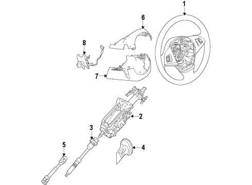 2010 BMW 750Li xDrive Steering Column, Steering Wheel & Trim Steering Shaft Diagram for 32306778135