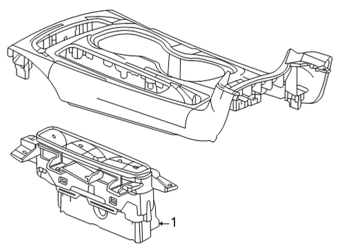 2021 Buick Envision Center Console Gear Shift Assembly Diagram for 84879742