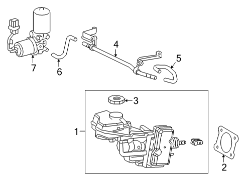 2021 Lexus ES300h Hydraulic System Hose, Brake ACTUATOR Diagram for 44571-33150