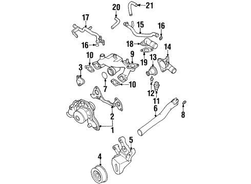 2004 Mitsubishi Diamante Senders Bolt-HEXAGON FLANGE Head Diagram for MF140021