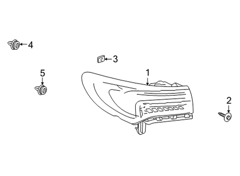 2021 Buick Envision Tail Lamps Tail Lamp Assembly Diagram for 84963650