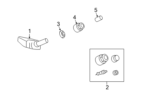 2006 Lincoln Navigator Tire Pressure Monitoring Tire Sensor Diagram for 5L1Z-1A150-AB